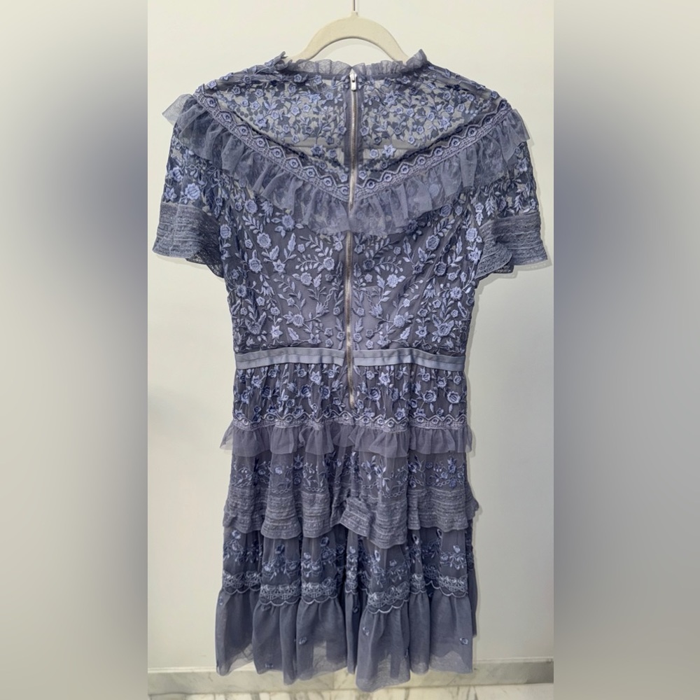 Needle & Thread Iris Mini Dress In Lavender, Size 4 - Picture 9 of 9